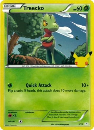 Treecko 003/25 - Holofoil McDonalds 25th Anniversary Promos - Promo