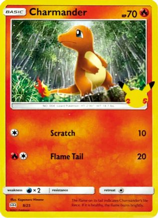 Charmander 009/25 McDonalds 25th Anniversary Promos - Promo