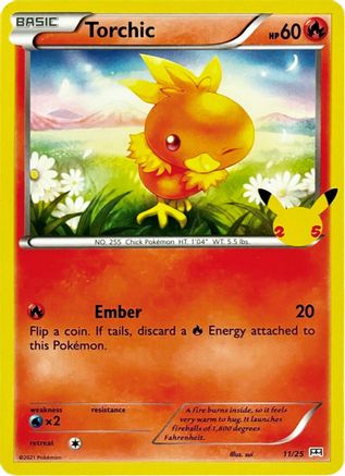 Torchic 011/25 McDonalds 25th Anniversary Promos - Promo