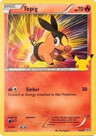 Tepig 013/25 - Holofoil McDonalds 25th Anniversary Promos - Promo