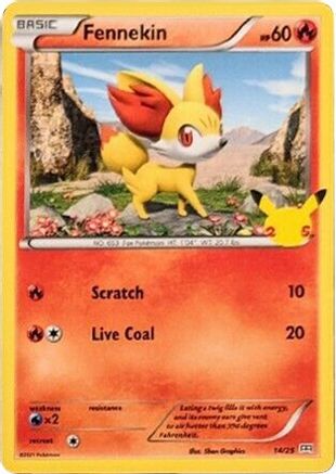 Fennekin 014/25 - Holofoil McDonalds 25th Anniversary Promos - Promo