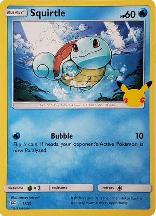 Squirtle 017/25 - Holofoil McDonalds 25th Anniversary Promos - Promo