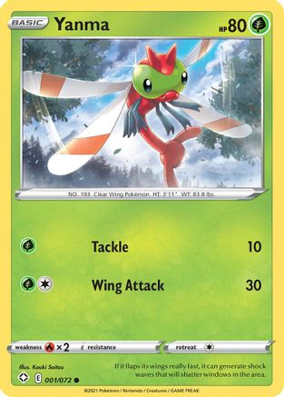 Yanma 001 Shining Fates - Common