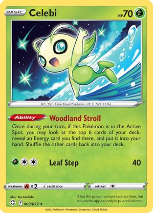 Celebi 003 - Reverse Holofoil Shining Fates - Rare