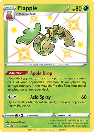 Flapple SV013 - Holofoil Shining Fates Shiny Vault - Shiny Holo Rare