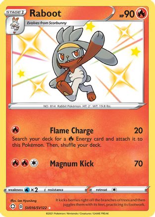Raboot SV016 - Holofoil Shining Fates Shiny Vault - Shiny Holo Rare
