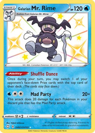 Galarian Mr. Rime SV021 - Holofoil Shining Fates Shiny Vault - Shiny Holo Rare