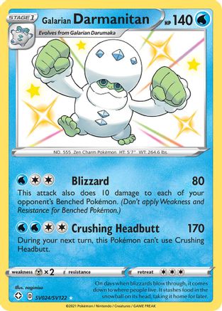 Galarian Darmanitan SV024 - Holofoil Shining Fates Shiny Vault - Shiny Holo Rare
