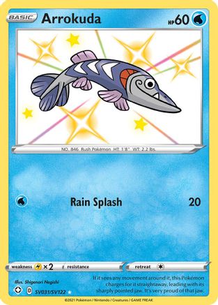 Arrokuda SV031 - Holofoil Shining Fates Shiny Vault - Shiny Holo Rare