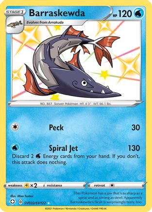 Barraskewda SV032 - Holofoil Shining Fates Shiny Vault - Shiny Holo Rare