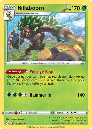 Rillaboom 013 - Holofoil Shining Fates - Holo Rare