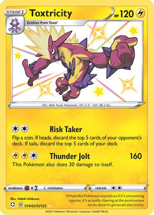 Toxtricity SV042 - Holofoil Shining Fates Shiny Vault - Shiny Holo Rare