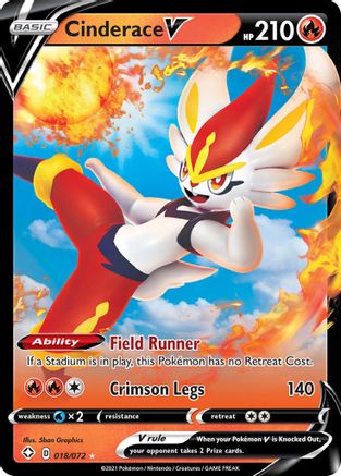 Cinderace V 018 - Holofoil Shining Fates - Ultra Rare