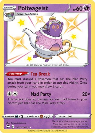 Polteageist SV053 - Holofoil Shining Fates Shiny Vault - Shiny Holo Rare
