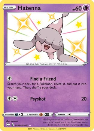 Hatenna SV054 - Holofoil Shining Fates Shiny Vault - Shiny Holo Rare