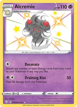Alcremie SV058 - Holofoil Shining Fates Shiny Vault - Shiny Holo Rare