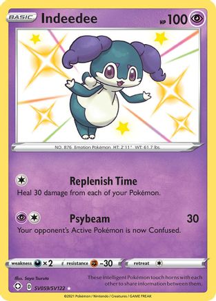 Indeedee SV059 - Holofoil Shining Fates Shiny Vault - Shiny Holo Rare