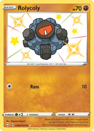 Rolycoly SV067 - Holofoil Shining Fates Shiny Vault - Shiny Holo Rare