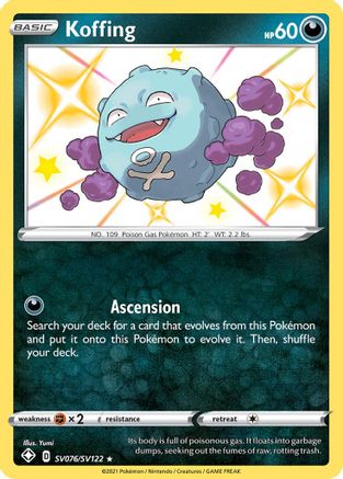 Koffing SV076 - Holofoil Shining Fates Shiny Vault - Shiny Holo Rare