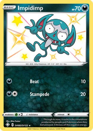 Impidimp SV083 - Holofoil Shining Fates Shiny Vault - Shiny Holo Rare