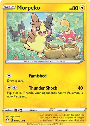 Morpeko (035) (035) 035 - Reverse Holofoil Shining Fates - Common