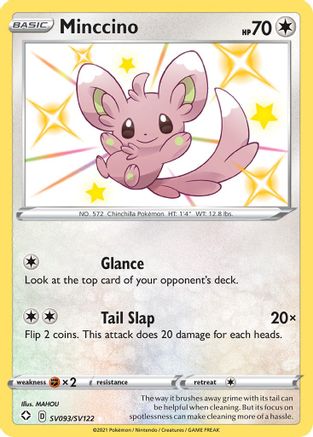 Minccino SV093 - Holofoil Shining Fates Shiny Vault - Shiny Holo Rare