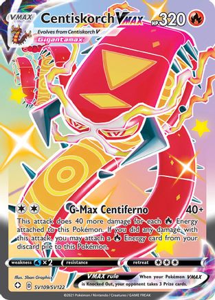 Centiskorch VMAX SV109 - Holofoil Shining Fates Shiny Vault - Shiny Holo Rare
