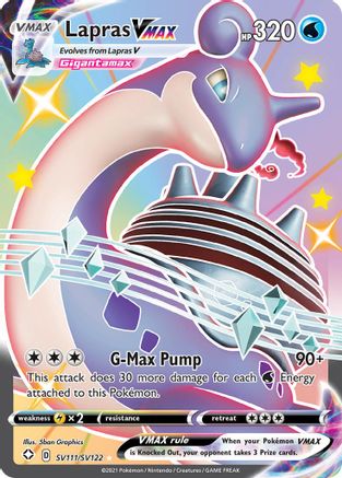 Lapras VMAX SV111 - Holofoil Shining Fates Shiny Vault - Shiny Holo Rare