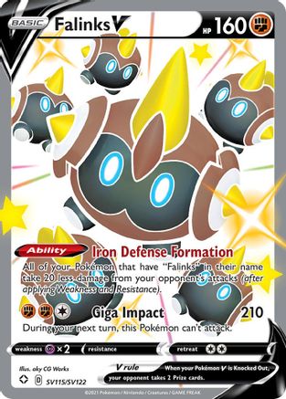Falinks V SV115 - Holofoil Shining Fates Shiny Vault - Shiny Holo Rare