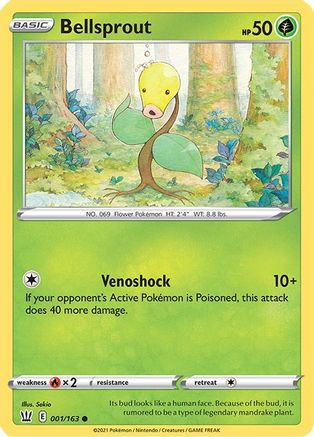 Bellsprout 001 - Reverse Holofoil SWSH05 Battle Styles - Common