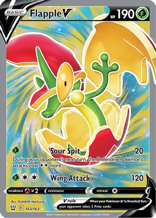 Flapple V (Full Art) 143 - Holofoil SWSH05 Battle Styles - Ultra Rare