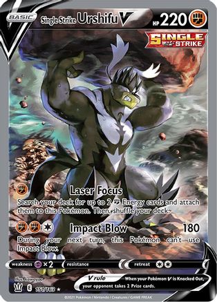 Single Strike Urshifu V (Alternate Full Art) 151 - Holofoil SWSH05 Battle Styles - Ultra Rare