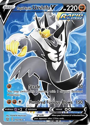 Rapid Strike Urshifu V (Full Art) 152 - Holofoil SWSH05 Battle Styles - Ultra Rare