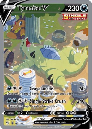 Tyranitar V (Alternate Full Art) 155 - Holofoil SWSH05 Battle Styles - Ultra Rare