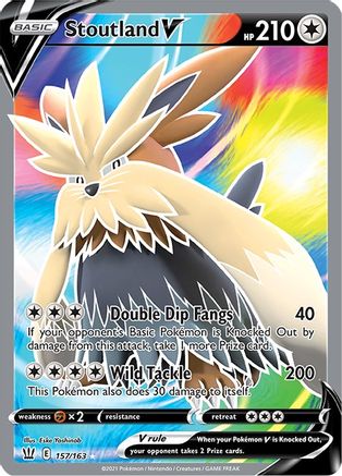 Stoutland V (Full Art) 157 - Holofoil SWSH05 Battle Styles - Ultra Rare