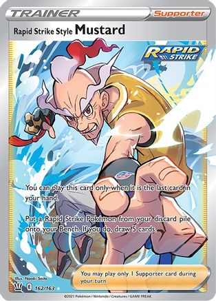 Rapid Strike Style Mustard (Full Art) 162 - Holofoil SWSH05 Battle Styles - Ultra Rare