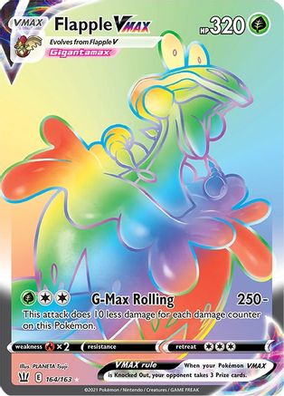 Flapple VMAX (Secret) 164 - Holofoil SWSH05 Battle Styles - Secret Rare