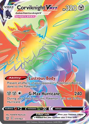 Corviknight VMAX (Secret) 171/163 - Holofoil SWSH05 Battle Styles - Secret Rare