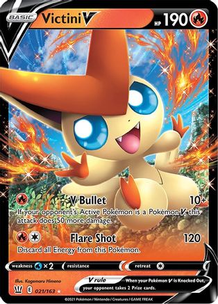 Victini V 021 - Holofoil SWSH05 Battle Styles - Ultra Rare