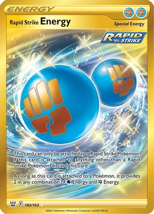 Rapid Strike Energy (Secret) 182 - Holofoil SWSH05 Battle Styles - Secret Rare