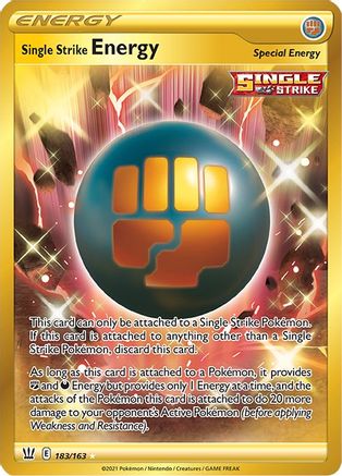 Single Strike Energy (Secret) 183 - Holofoil SWSH05 Battle Styles - Secret Rare