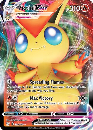 Victini VMAX 022 - Holofoil SWSH05 Battle Styles - Ultra Rare
