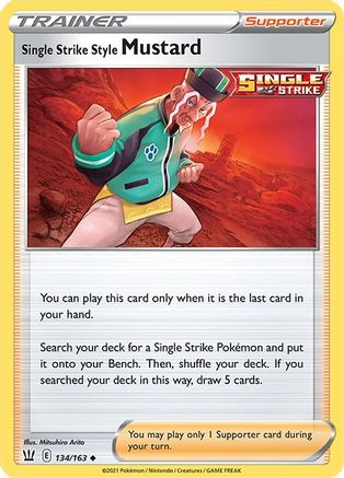 Single Strike Style Mustard 134/163 - Reverse Holofoil SWSH05 Battle Styles - Uncommon