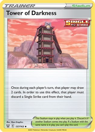 Tower of Darkness 137/163 - Reverse Holofoil SWSH05 Battle Styles - Uncommon
