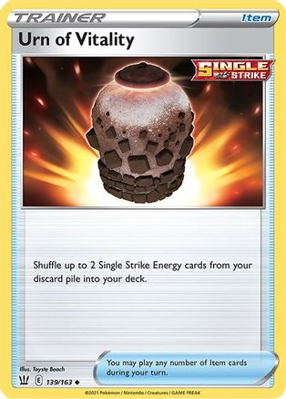 Urn of Vitality 139 - Reverse Holofoil SWSH05 Battle Styles - Uncommon