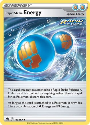 Rapid Strike Energy 140 - Reverse Holofoil SWSH05 Battle Styles - Uncommon
