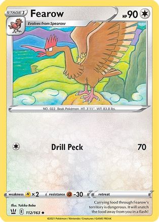 Fearow 112 - Reverse Holofoil SWSH05 Battle Styles - Uncommon