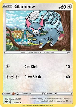 Glameow 115 SWSH05 Battle Styles - Common