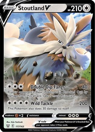 Stoutland V 117 - Holofoil SWSH05 Battle Styles - Ultra Rare