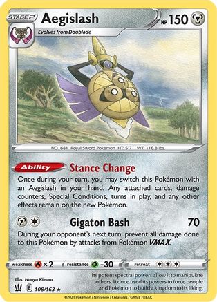 Aegislash (108) (108) 108 SWSH05 Battle Styles - Rare